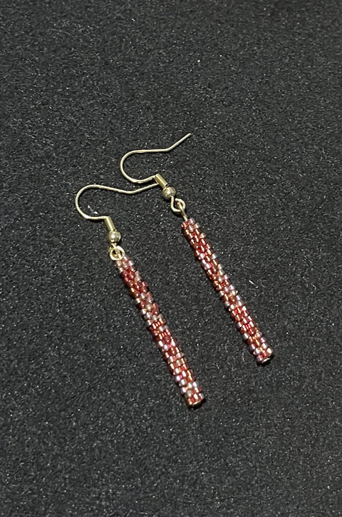 Beaded Pillar Dangle Earrings