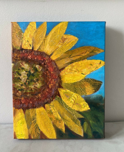 Mixed Media Sunflower