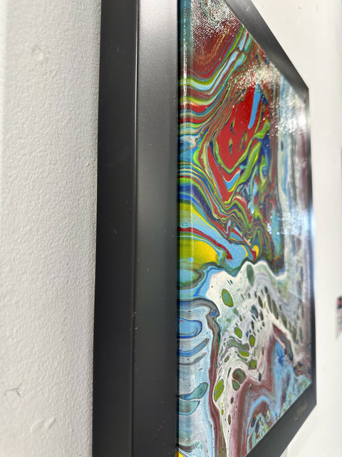 Abstract swirls Acrylic Fluid art Painting