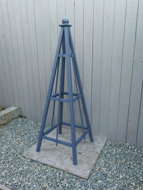 6' Obelisks with Solid Stain | Sphere or Spire Finial
