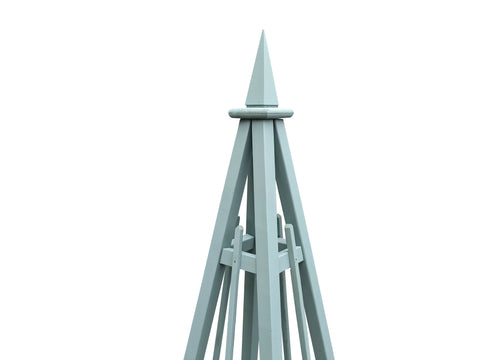 6' Obelisks with Solid Stain | Sphere or Spire Finial