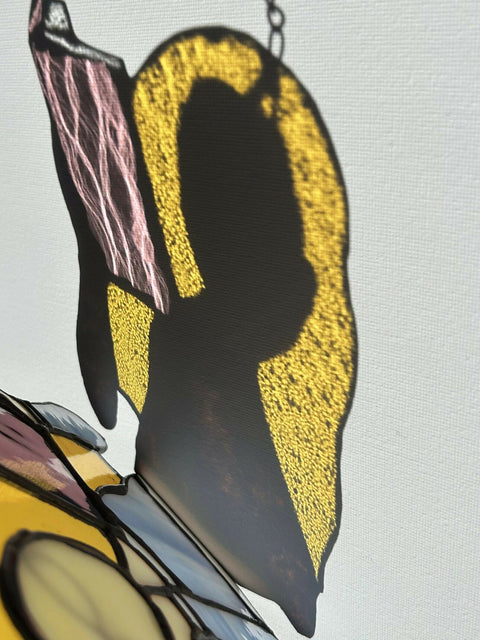 Stained Glass Book Reader Window Art: Book Lover