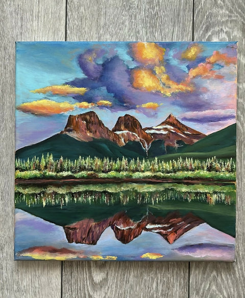 Three Sisters at Sunset