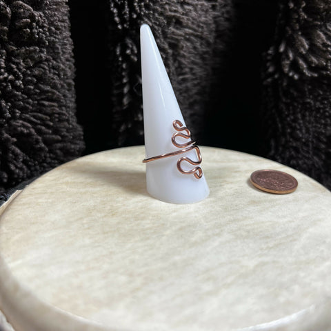 Copper Squiggle Ring