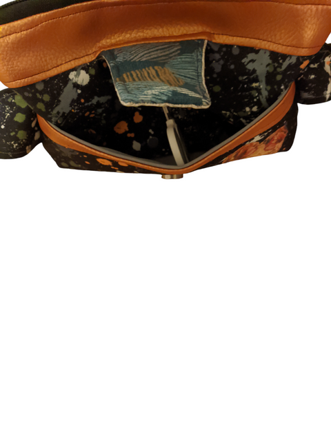 Splattered Camo Belt Bag Front Pocket