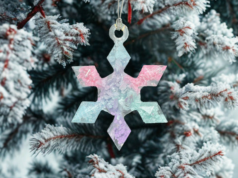 Snowflake Christmas Ornament, Holiday Decorations, Christmas gift exchange