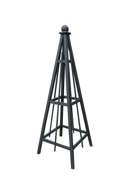 6' Obelisks with Solid Stain | Sphere or Spire Finial