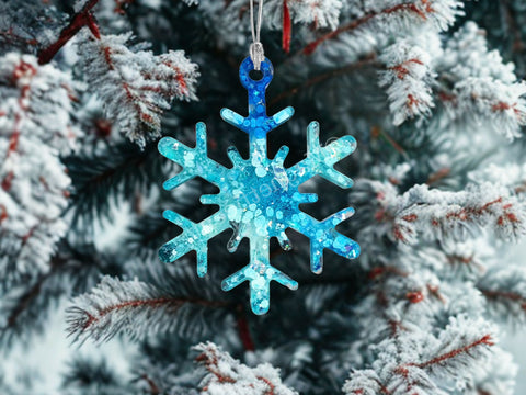 Snowflake Christmas Ornament, Holiday Decorations, Christmas gift exchange