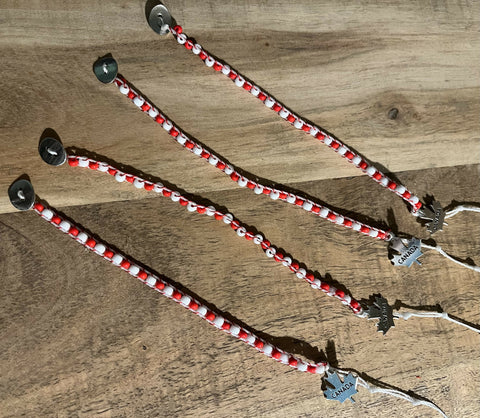 "O Canada" Single Wrap Bracelet with Maple Leaf Charm