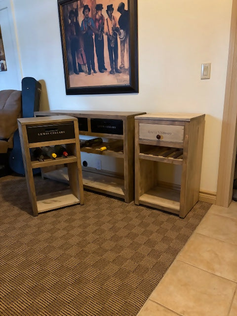 Side Table - Wine Rack - LOCAL PICK UP ONLY