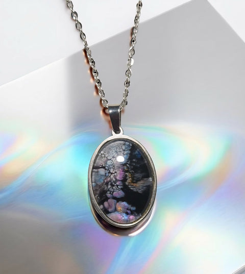 Oval Pendant -18x25mm Glass Cabochon