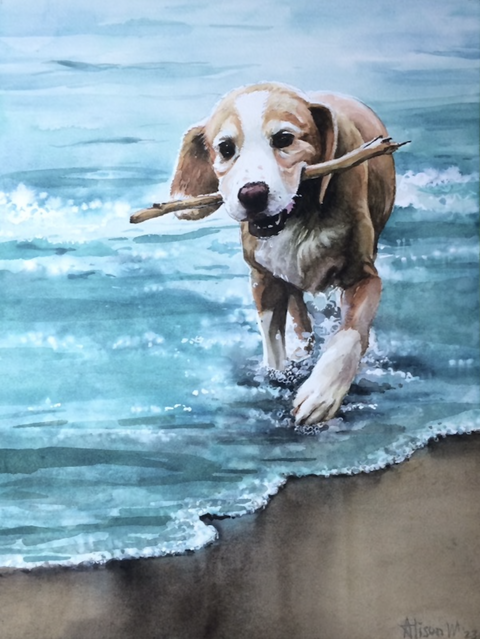 Hand-Painted Pet Portrait