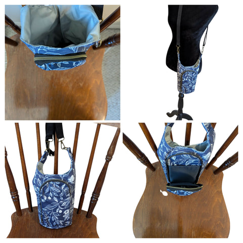 Blue Floral H20 2Go Water Bottle Bag