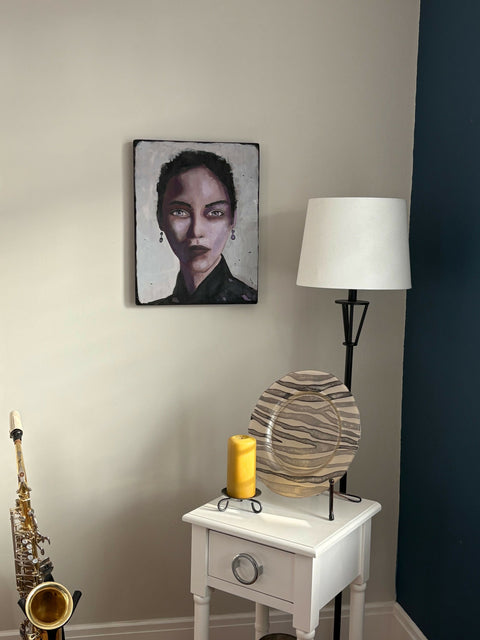 "Carmen" - Acrylics on wood 14x18 - Original Artwork-Free Shipping*