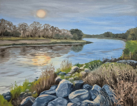 Fish Creek Park original oil painting