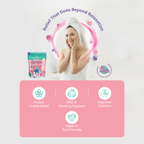Zen & Hearth Cramp Relief Shower Steamers | Gifts for Teen Girls, Wife, Girlfriend | Period Comfort Aromatherapy | Handmade in Canada