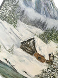 Winter at the Foothills Acrylic Painting on Reclaimed Wood