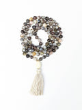 Support Tassel Tasbih | Botswana Agate Gemstone Beads with Handmade Silk Tassel | Free Shipping