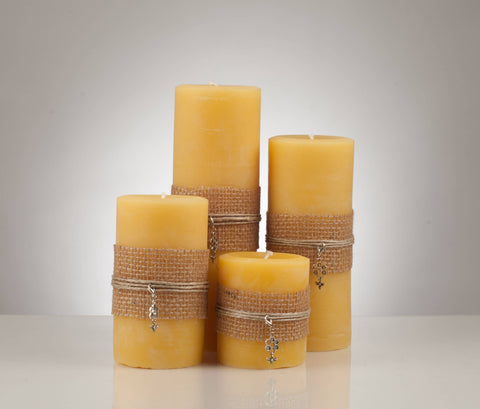 3″ Solid Beeswax Pillar Candle
