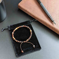 Bold Tasbih Bracelet | Men's Bracelet with Coffee Agate Gemstone Beads | Free Shipping