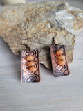 Copper Earring With Orange Agate
