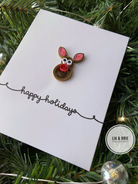 Reindeer Christmas greeting card