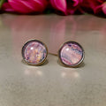 Earrings - Stainless Steel Studs - 10x10mm Glass Cabochon