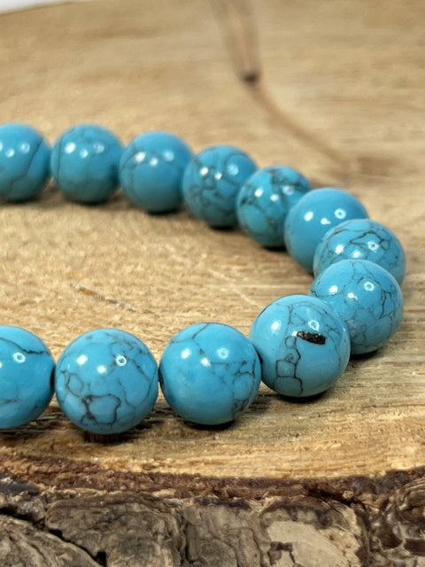 10mm Turquoise Mala Bracelet