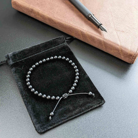 Resolve Tasbih Bracelet | Men's Bracelet with Black Onyx Stone Beads | Free Shipping