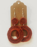 Modern Circle Dangle Crochet Earrings