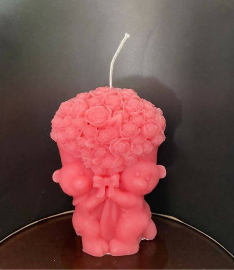 Bouquet Bear Candle