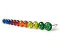 Rainbow Glitter Titanium Stud Earrings Set - 6 Pairs