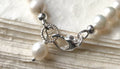 freshwater Pearl bracelet, sterling silver bracelet, sterling silver heart clasp,