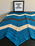 Blue waves baby blanket