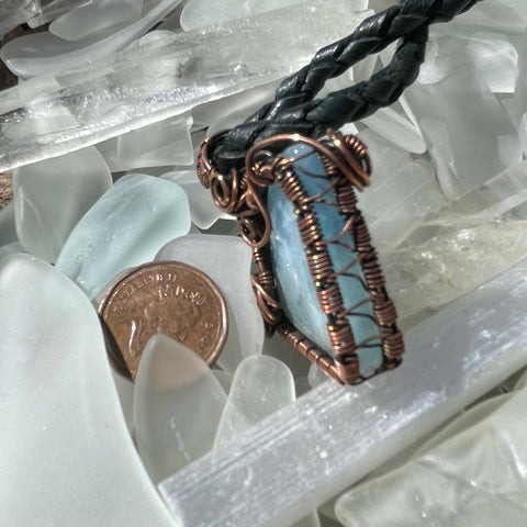 Aquamarine Fan Necklace