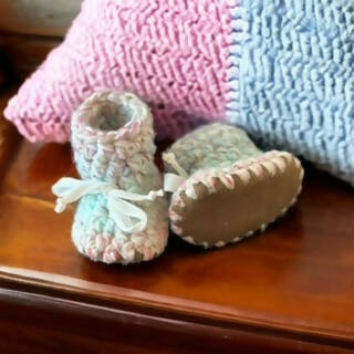 Crochet Baby Booties - Size Newborn