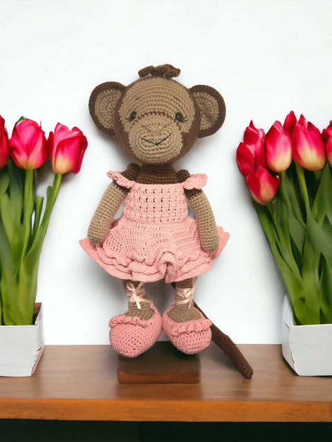 Crochet Monkey - Ballerina