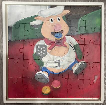 Hand cut, hand painted puzzles