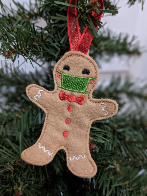 Covid Gingerbread Man Ornament