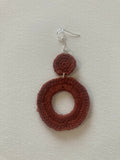 Modern Circle Dangle Crochet Earrings