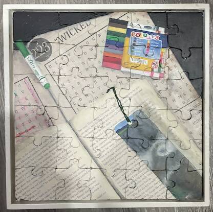 Hand cut, hand painted puzzles