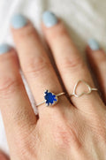 Cobalt blue sea glass ring