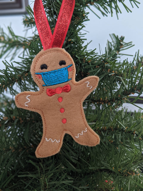 Covid Gingerbread Man Ornament