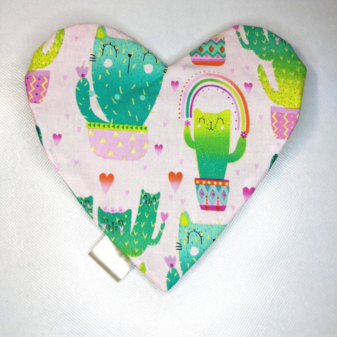Cactus Cats Heart Pouch