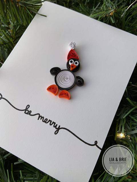 Penguin Christmas greeting card