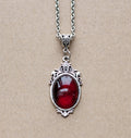 Victorian Necklace with Dark Red pendant
