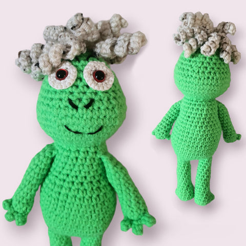 Lovely Green Frog | Finished Toy | Frog Crochet Amigurumi Toy | Green Froggy | Amigurumi Doll | Frog with 2 jackets