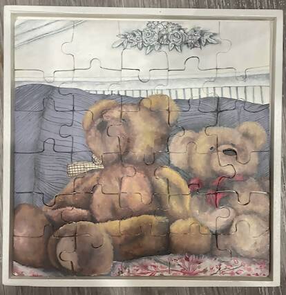 Hand cut, hand painted puzzles