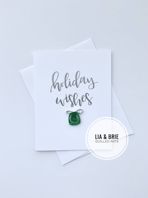Holiday Wishes Christmas greeting card
