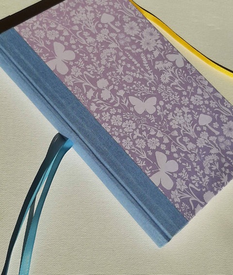 Blank journal: "Purple Butterflies" with ribbon ties